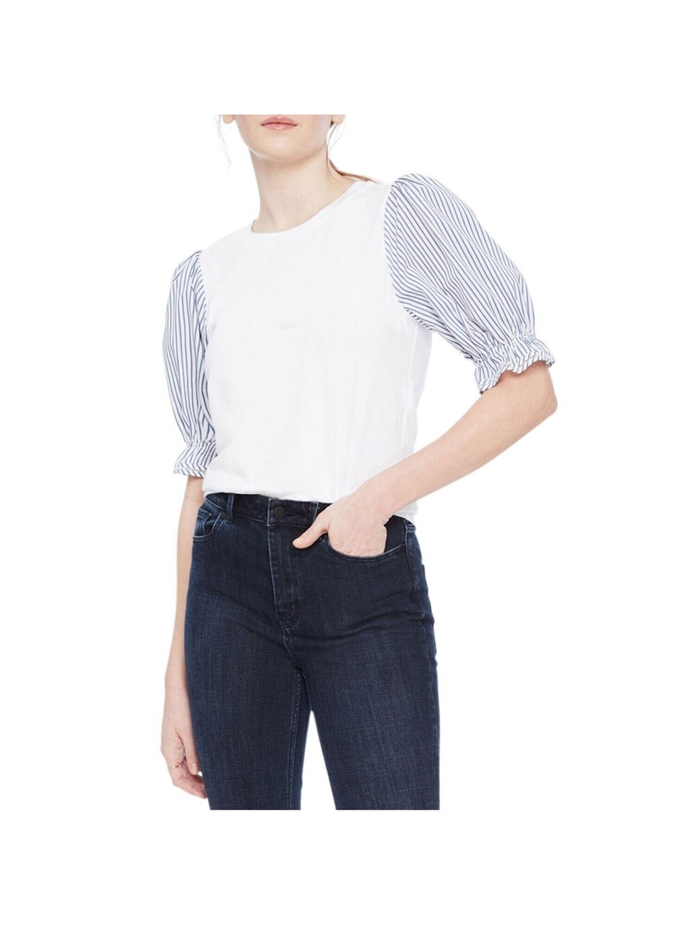 NEW Parker Charity Azure Stripe Combo Top XS